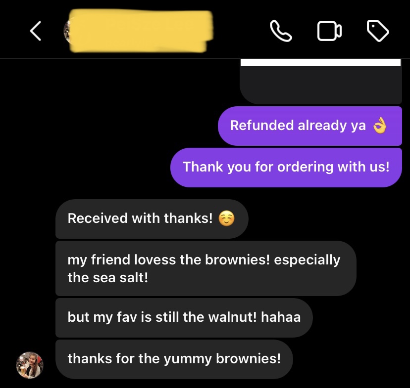 Customer brownie feedback 2